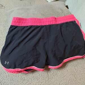 Under Armour Women's Gray and Pink Shorts